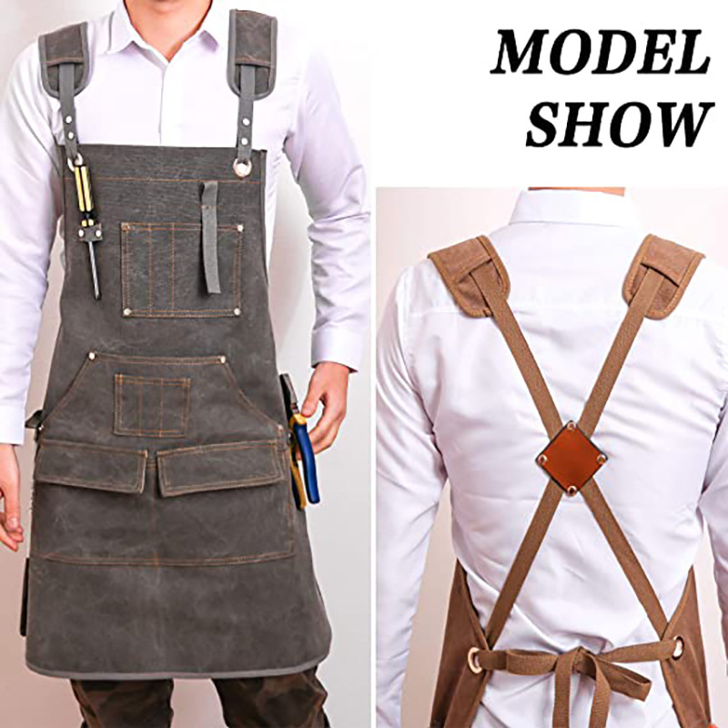 Woodworking Apron - Простой утолщенный износостойкий фартук из брезента,