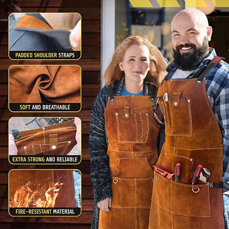 Woodworking Apron - Огнестойкий и водонепроницаемый фартук, двусторонний флис,