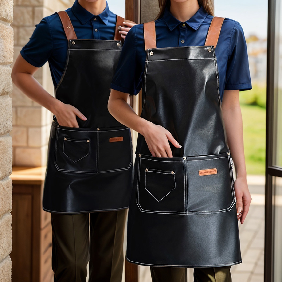 Woodworking Apron - Регулируемый фартук из искусственной кожи PU,