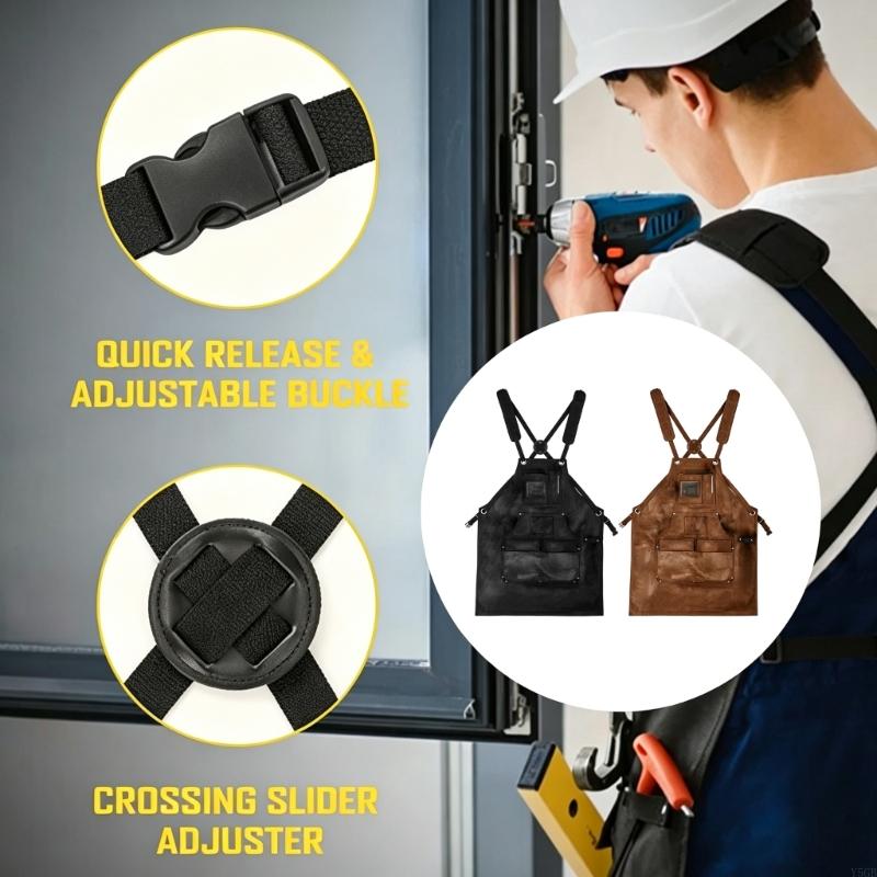 Woodworking Apron - Прочный холщовый плотницкий фартук, просторный карман