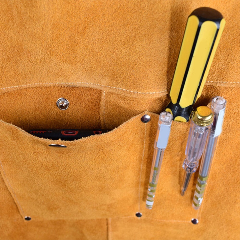 Woodworking Apron - Оранжевый толстый сварочный фартук из воловьей